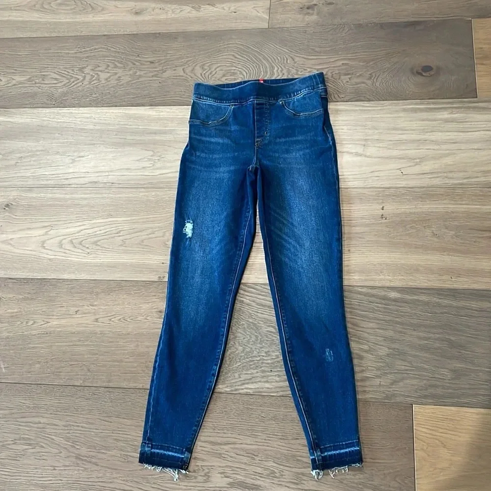SPANX Distressed Skinny Jean Leggings Size Small